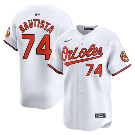 Men's Baltimore Orioles #74 Felix Bautista Nike White Home Limited Player Jersey